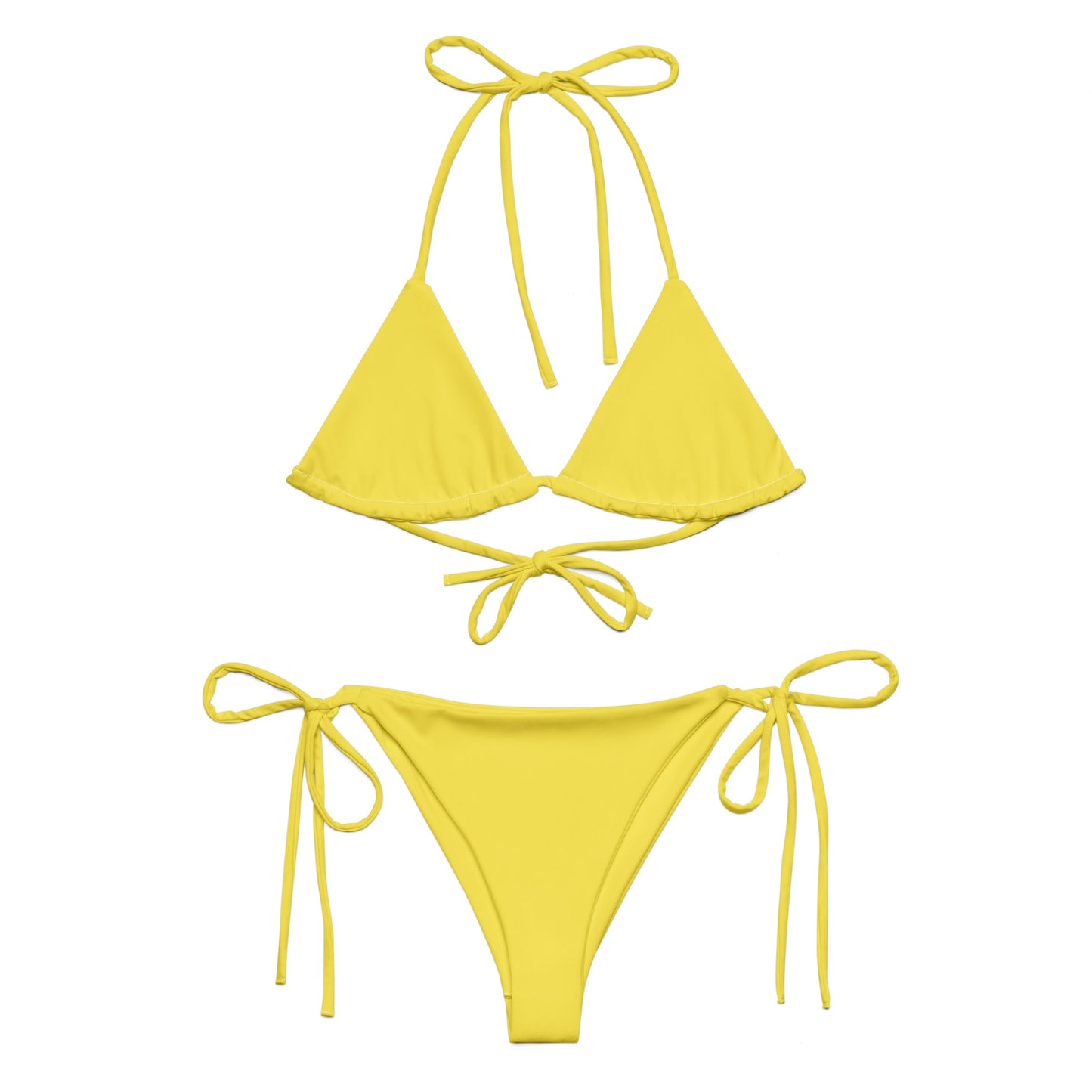 Yellow recycled string bikini