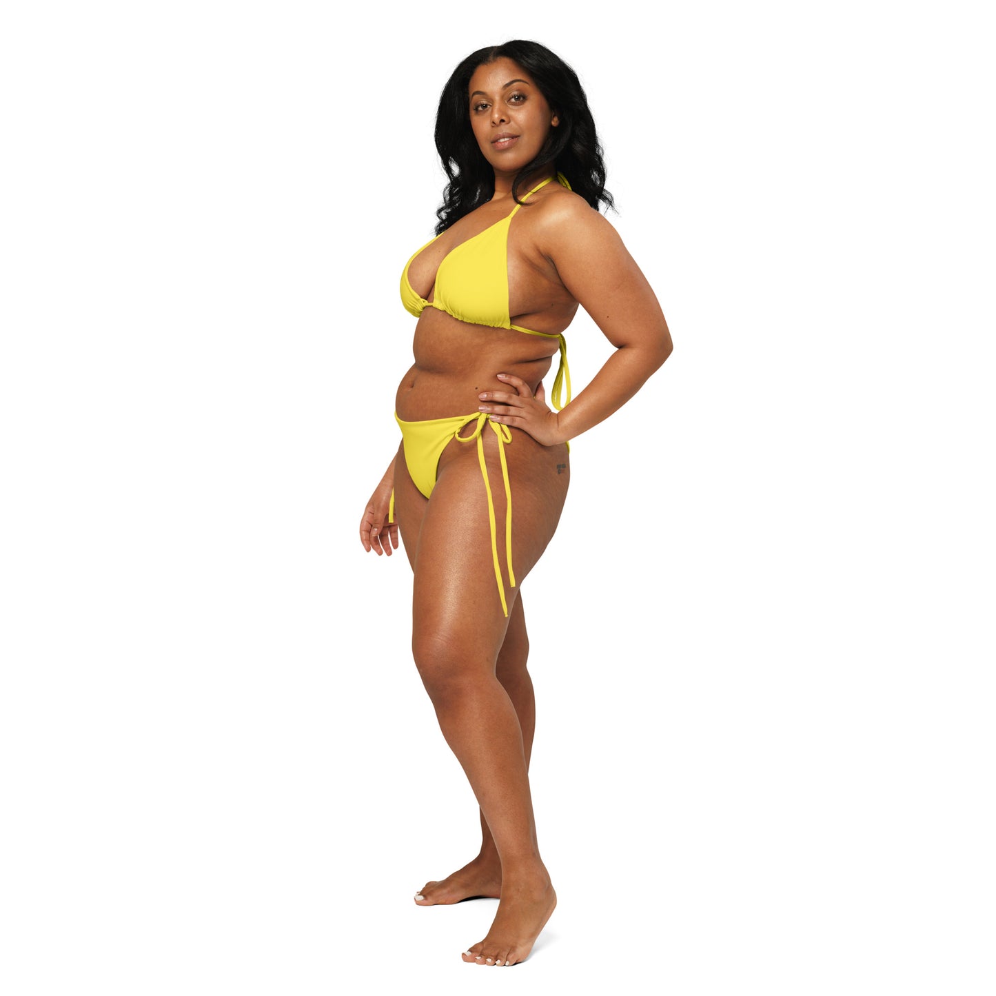 Yellow recycled string bikini