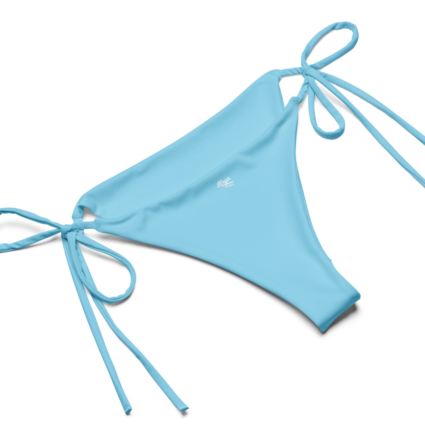 Blue recycled string bikini