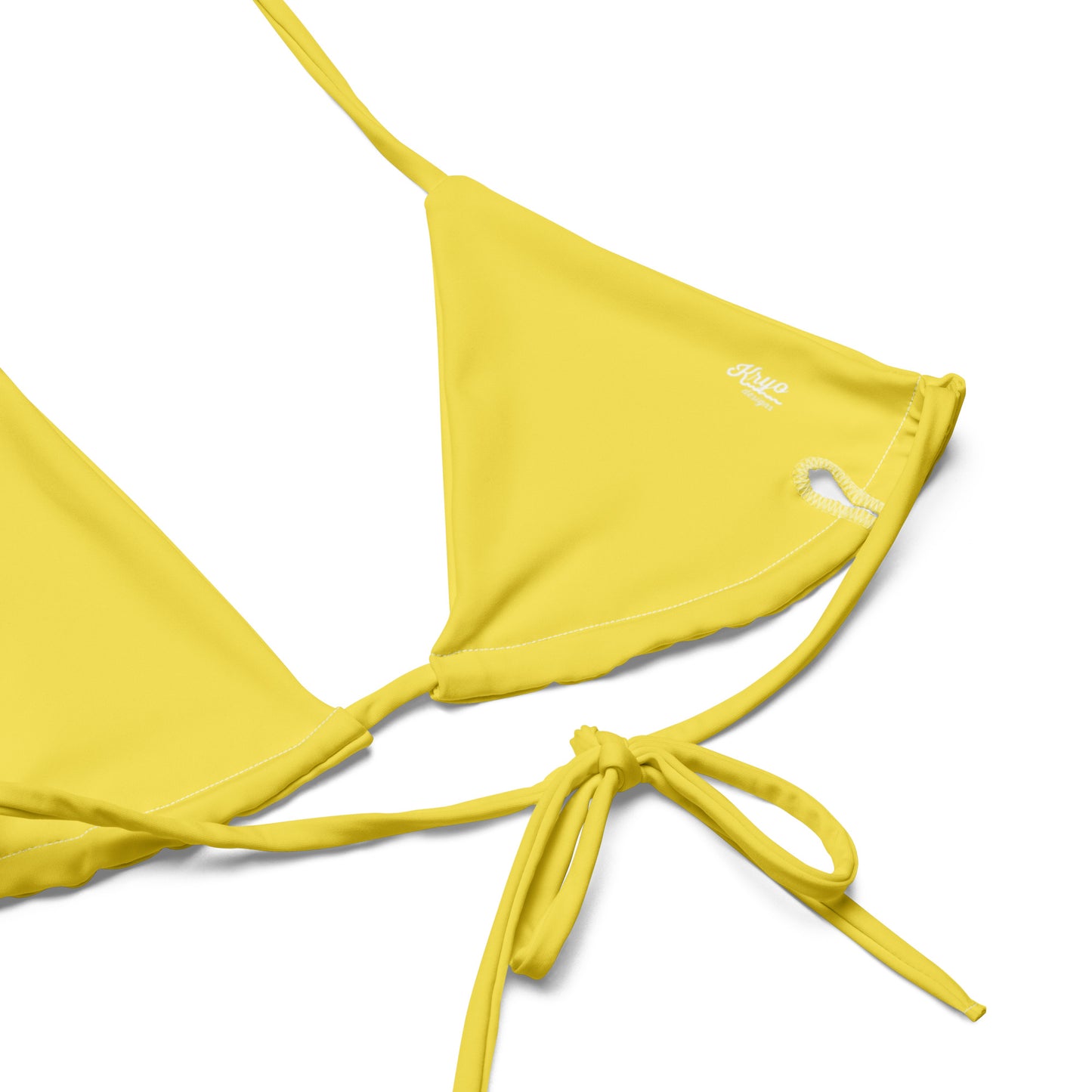 Yellow recycled string bikini