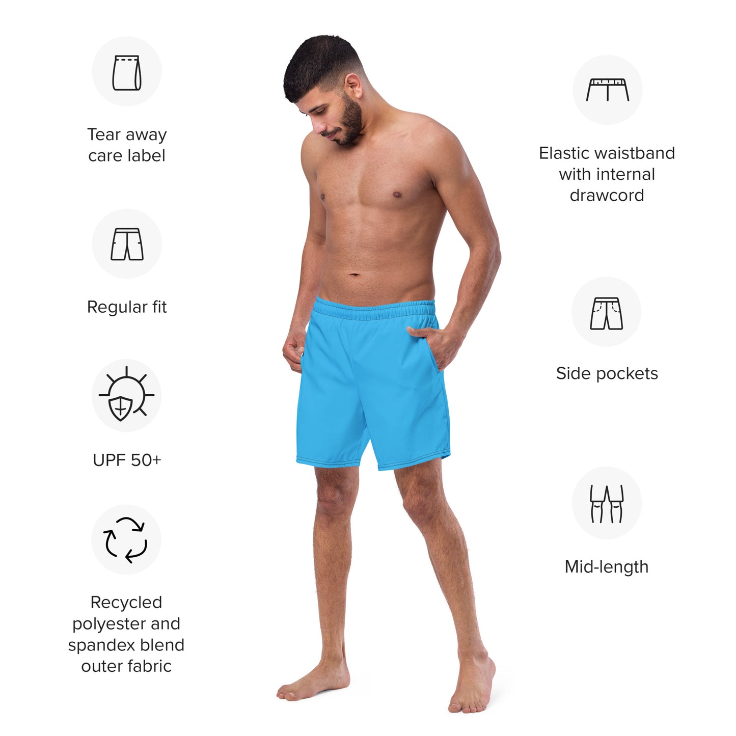 Men's Blue swim trunks