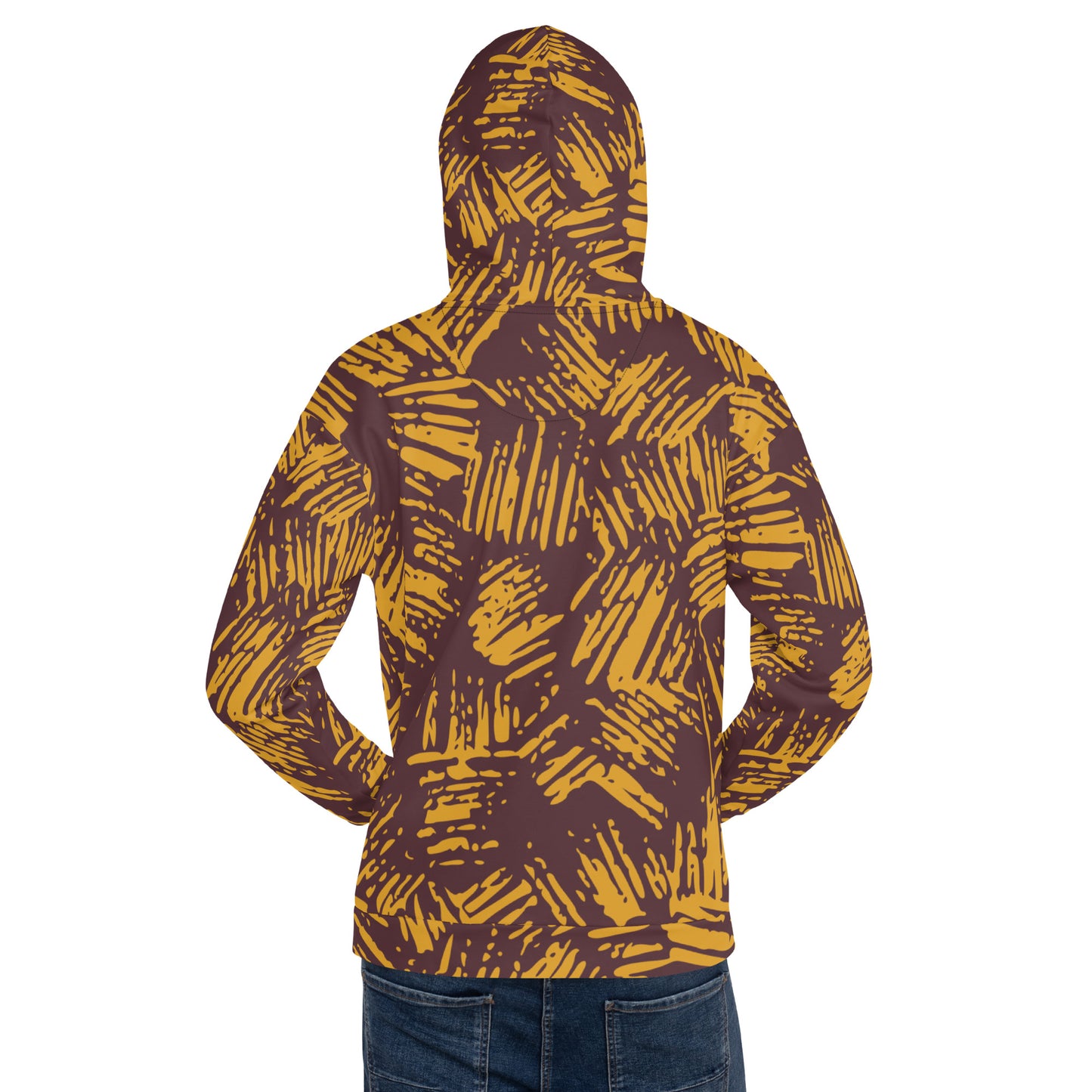 All-Over Abstract Print Hoodie