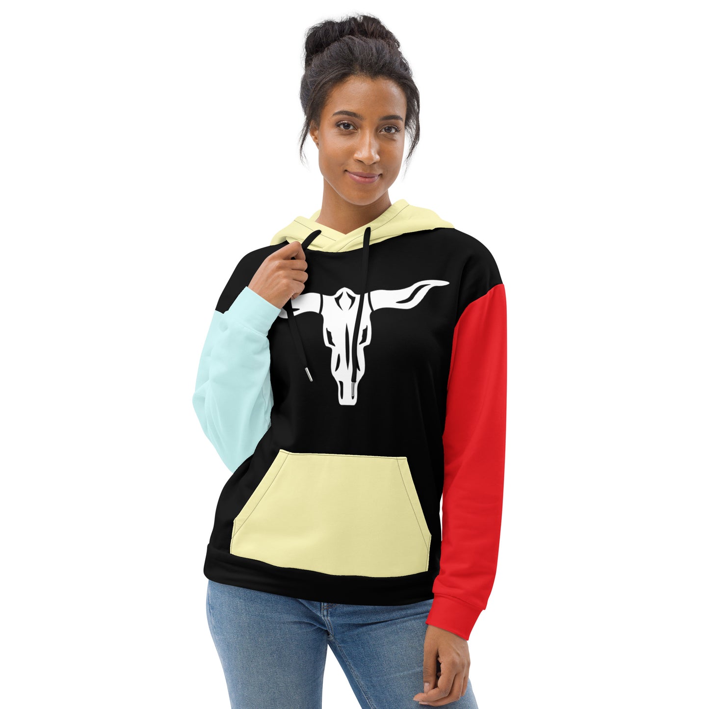 Block colour bull Hoodie