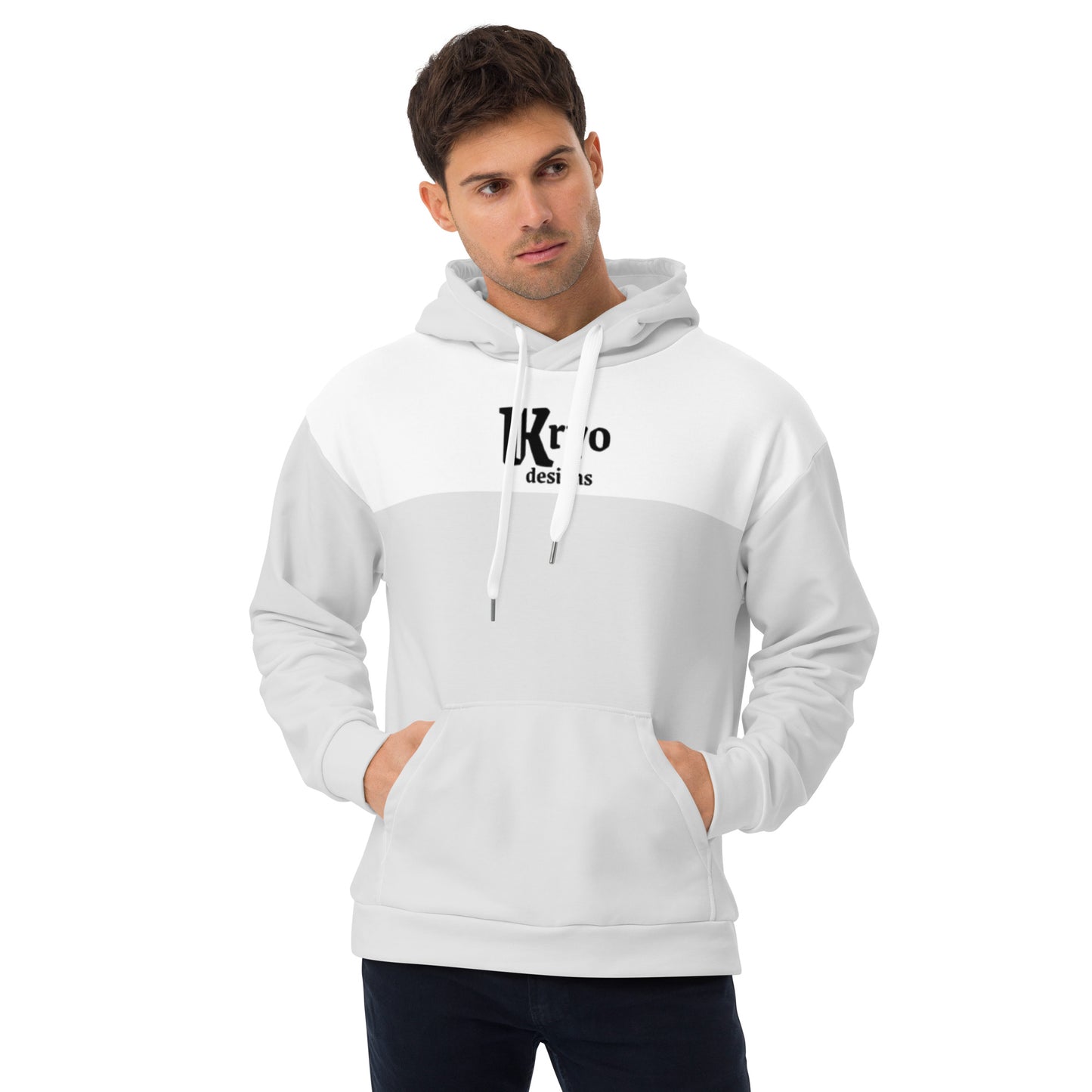 Men’s Hoodie Light Grey/White