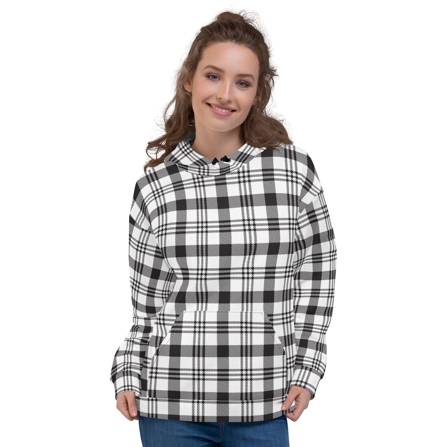 Womens Chequered Hoodie