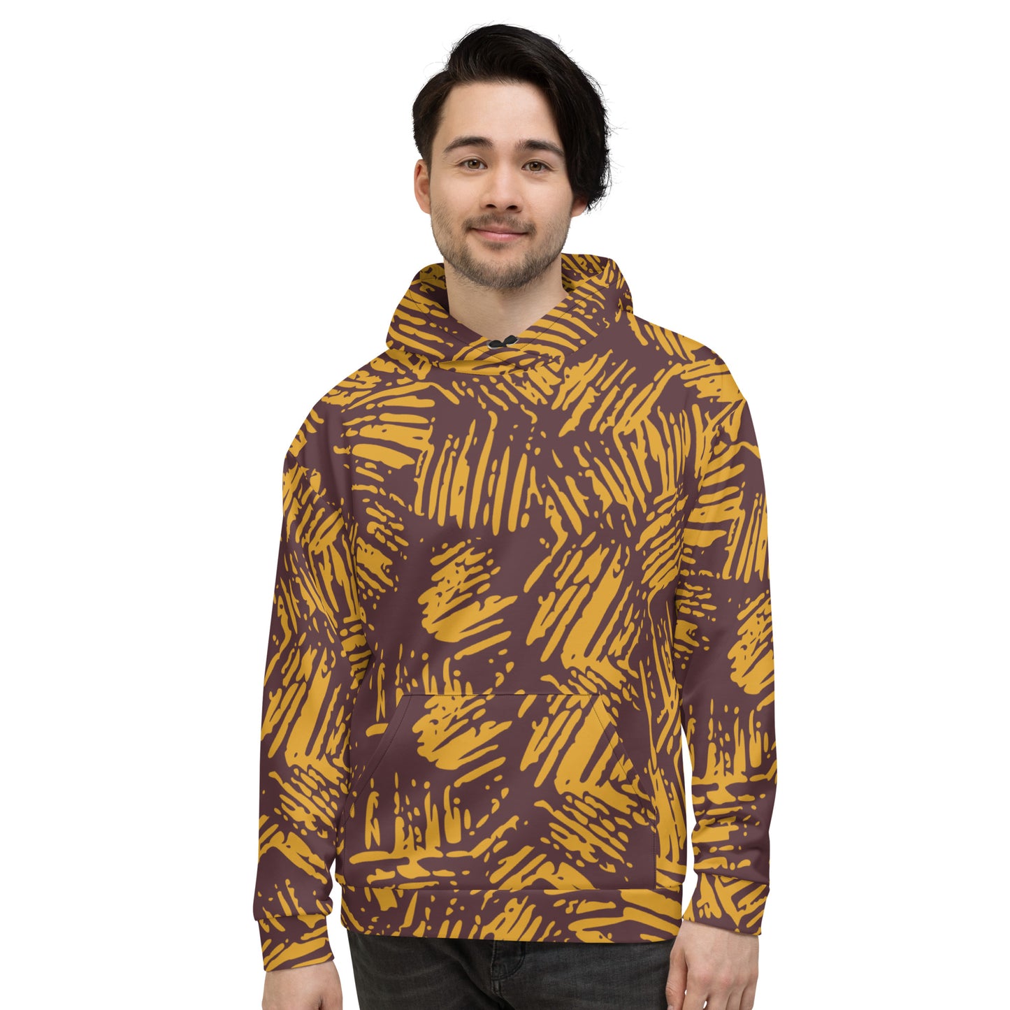 All-Over Abstract Print Hoodie