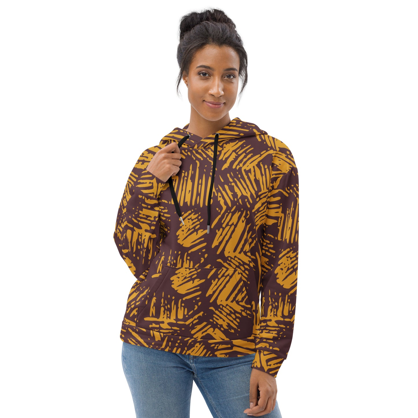 All-Over Print Abstract Hoodie