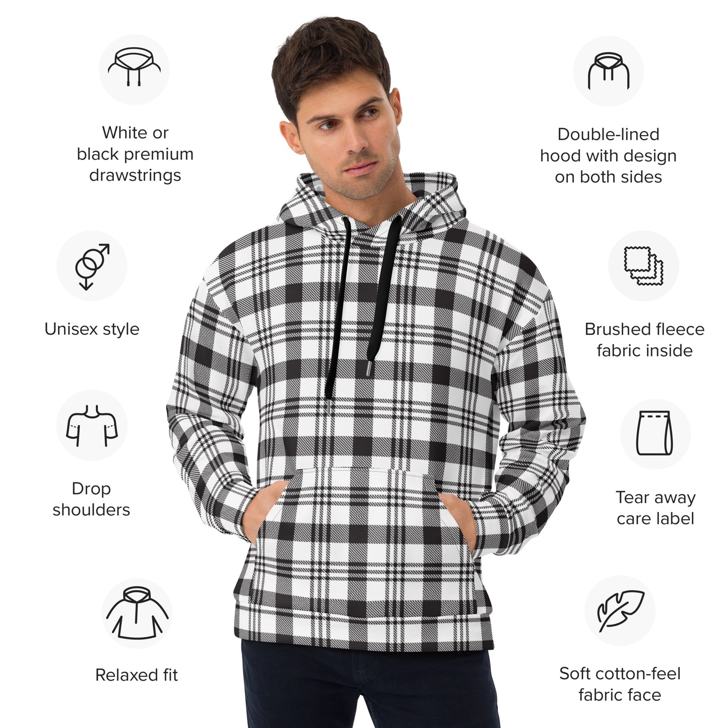 Men's Chequered Hoodie