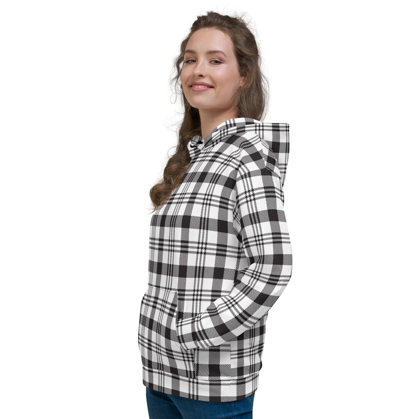 Womens Chequered Hoodie