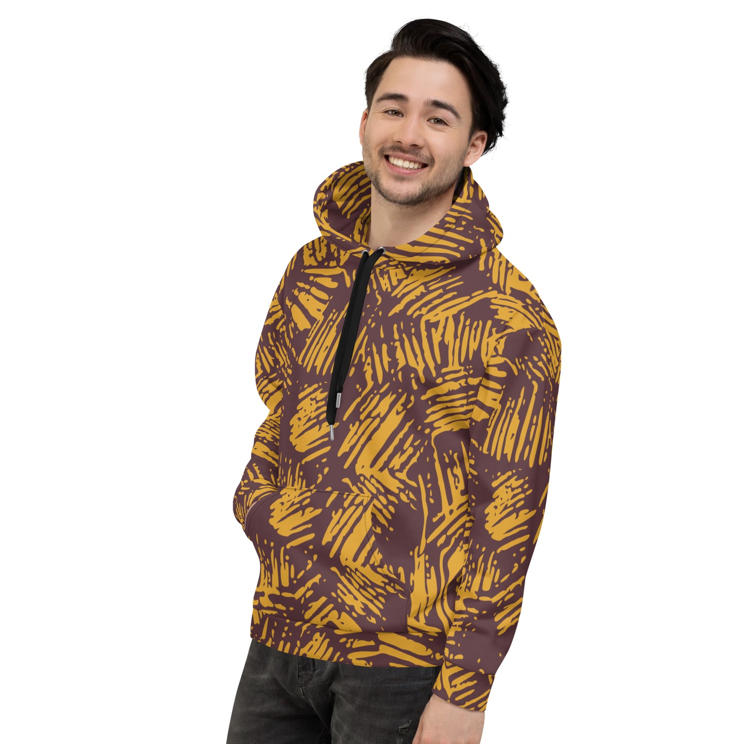 All-Over Abstract Print Hoodie