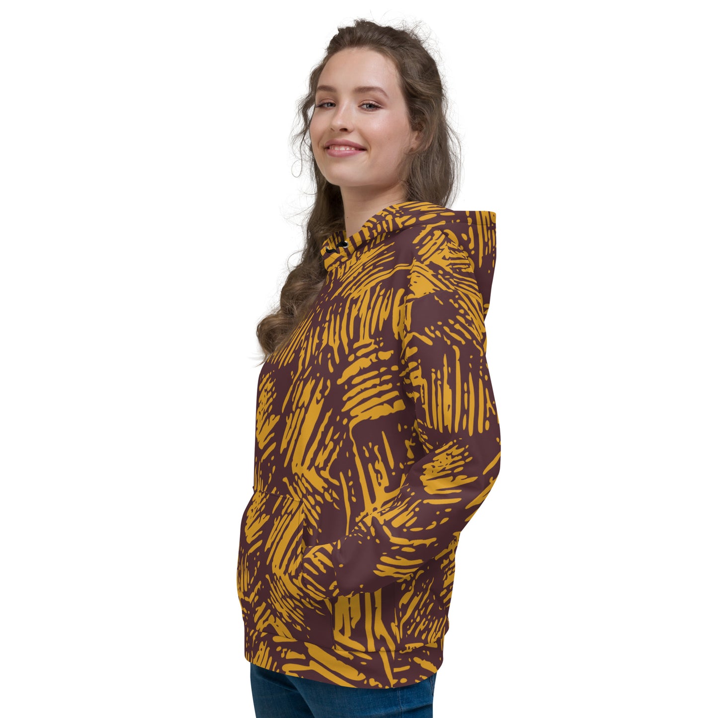 All-Over Print Abstract Hoodie