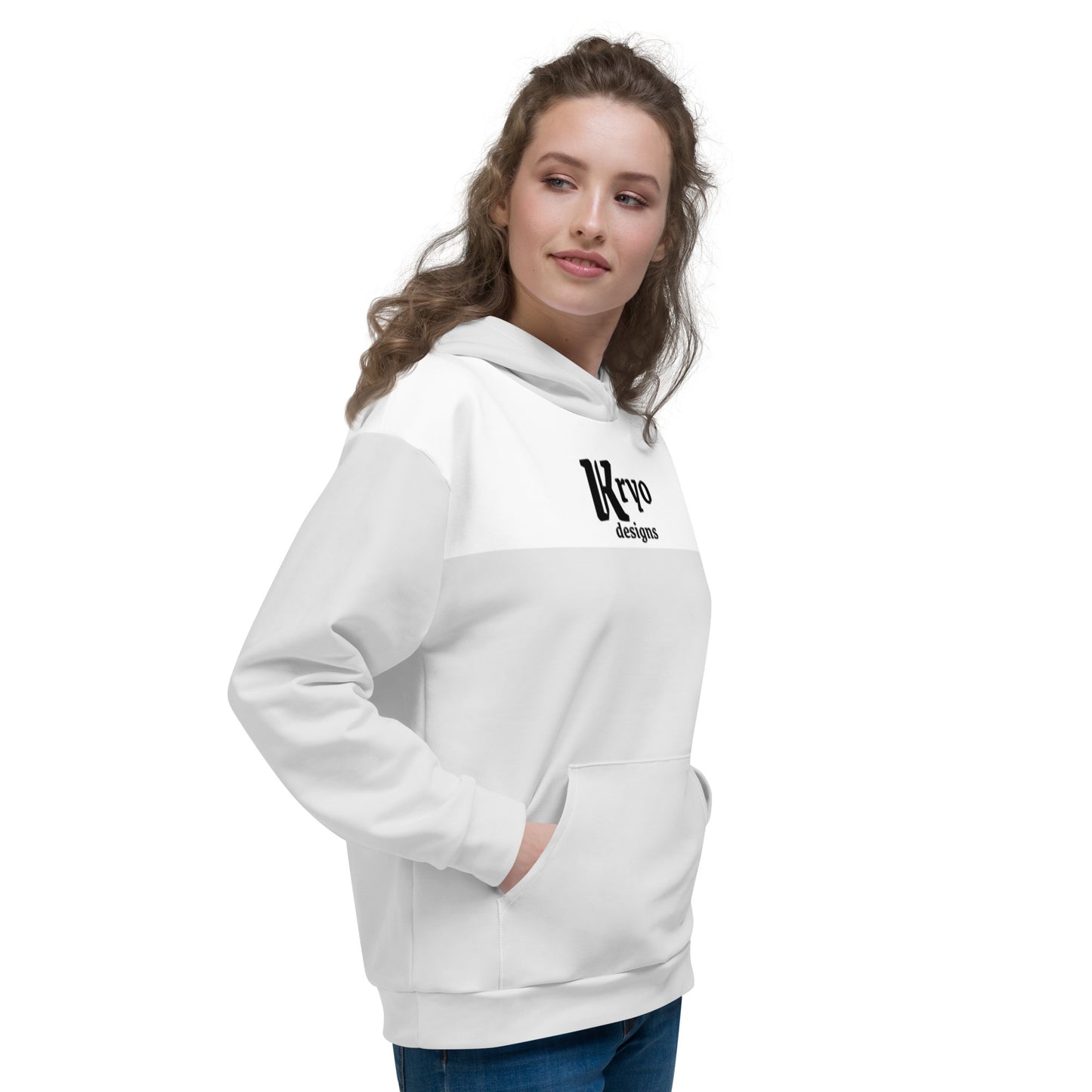 Women’s Hoodie Light Grey/White