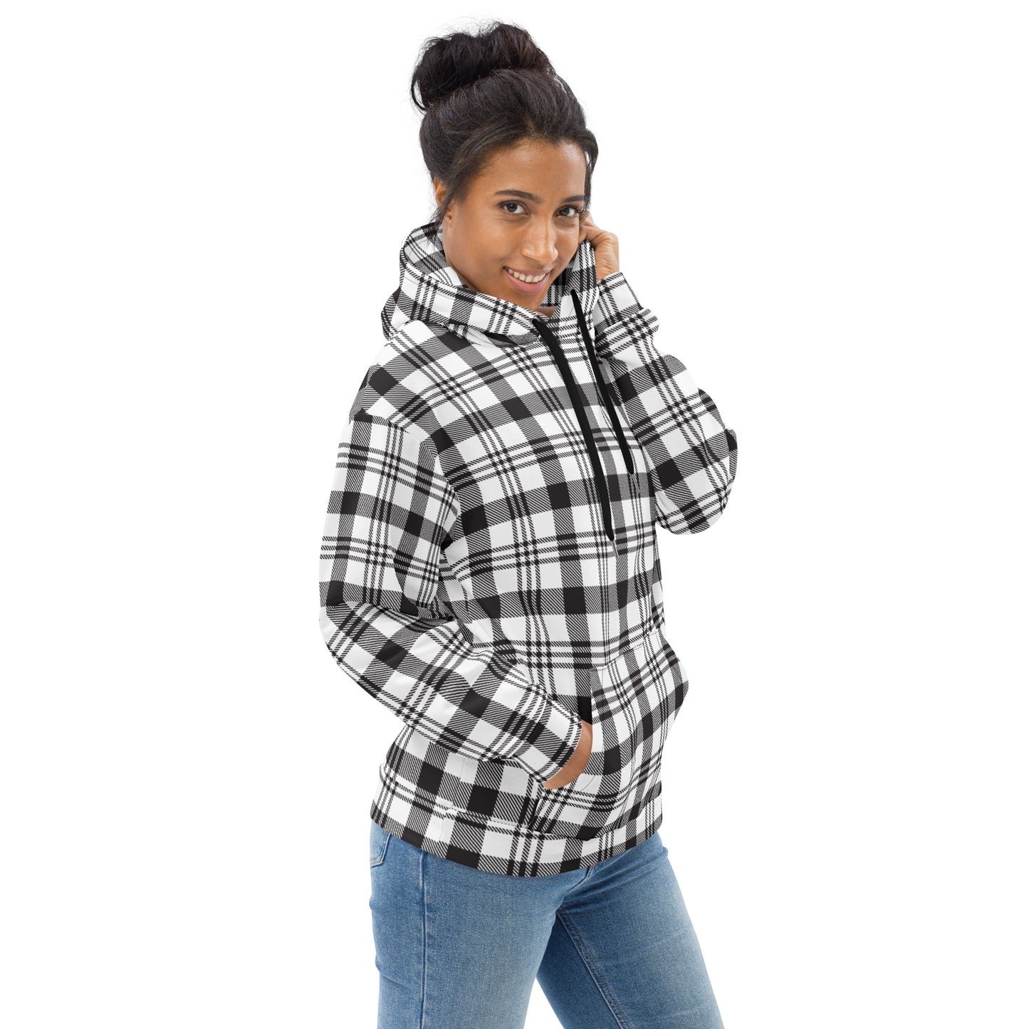 Womens Chequered Hoodie