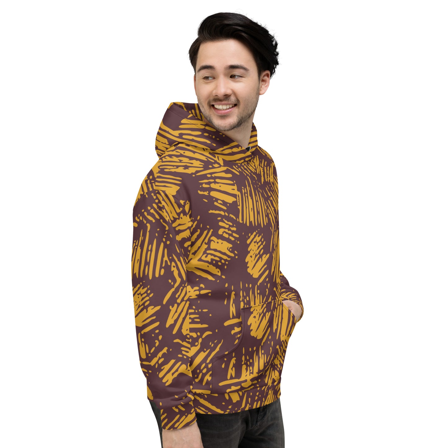 All-Over Abstract Print Hoodie