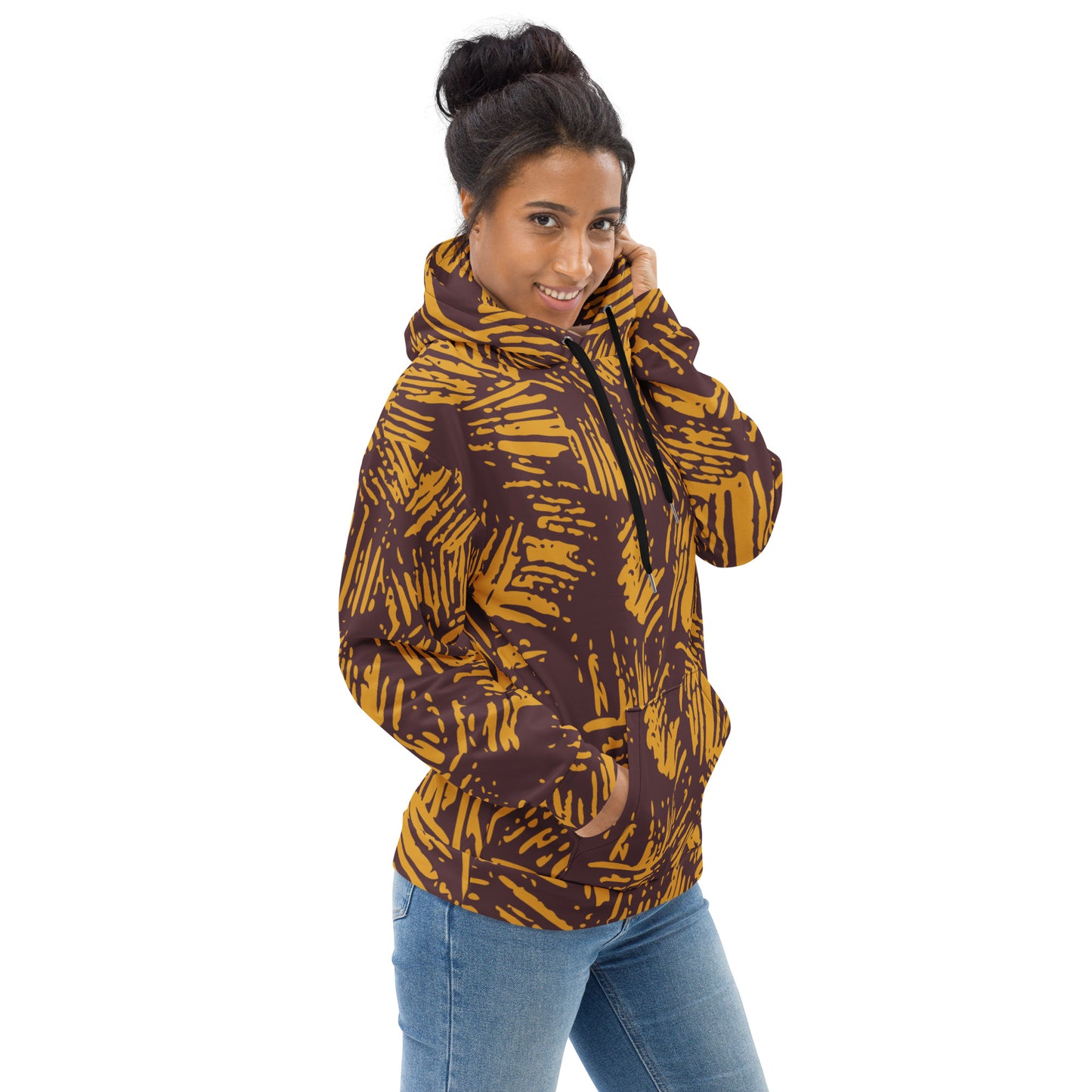 All-Over Print Abstract Hoodie