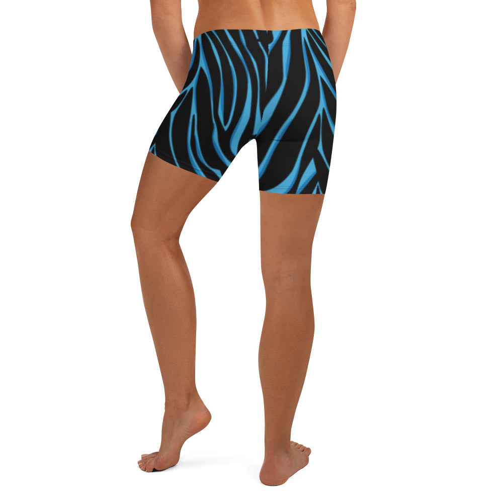 Zebra Print Shorts (Blue &Black)