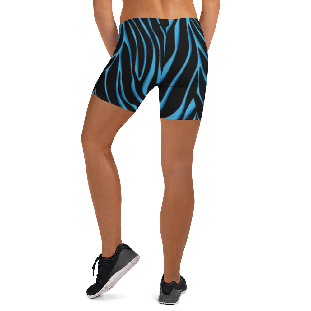 Zebra Print Shorts (Blue &Black)