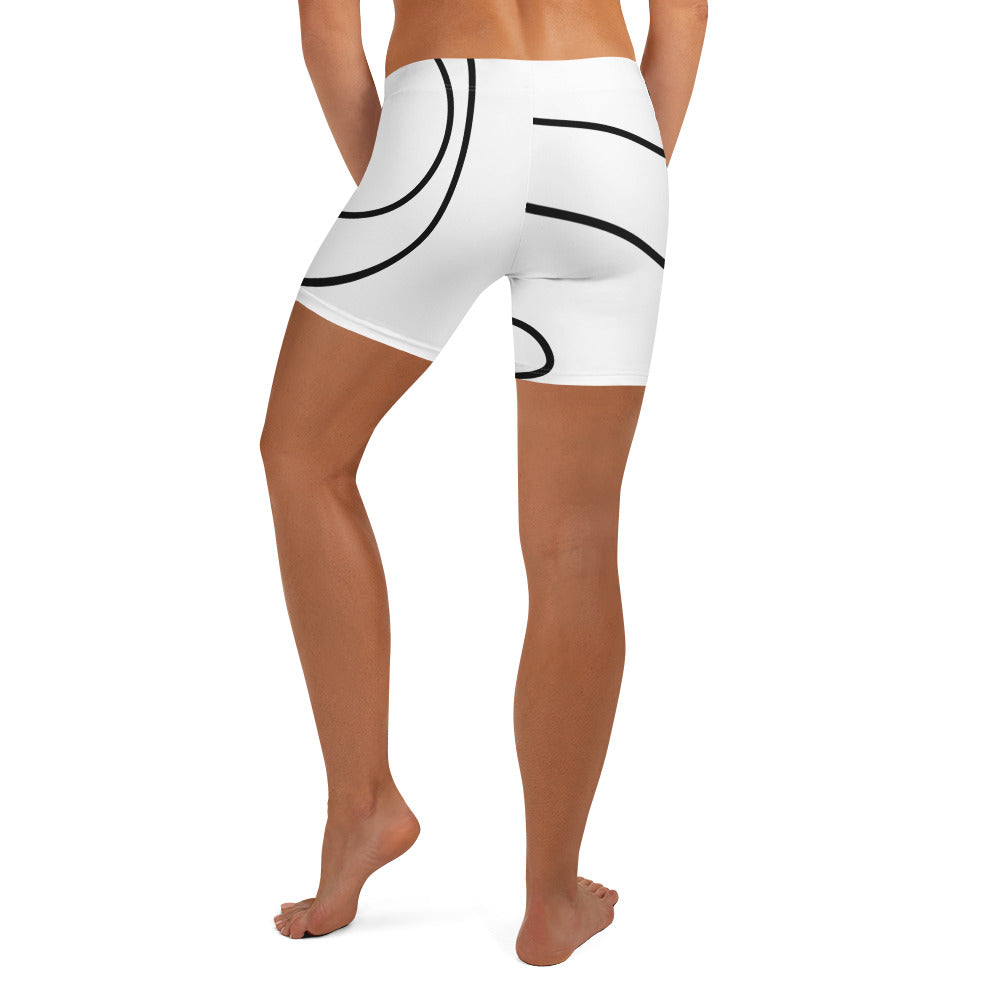 White Shorts with Black line