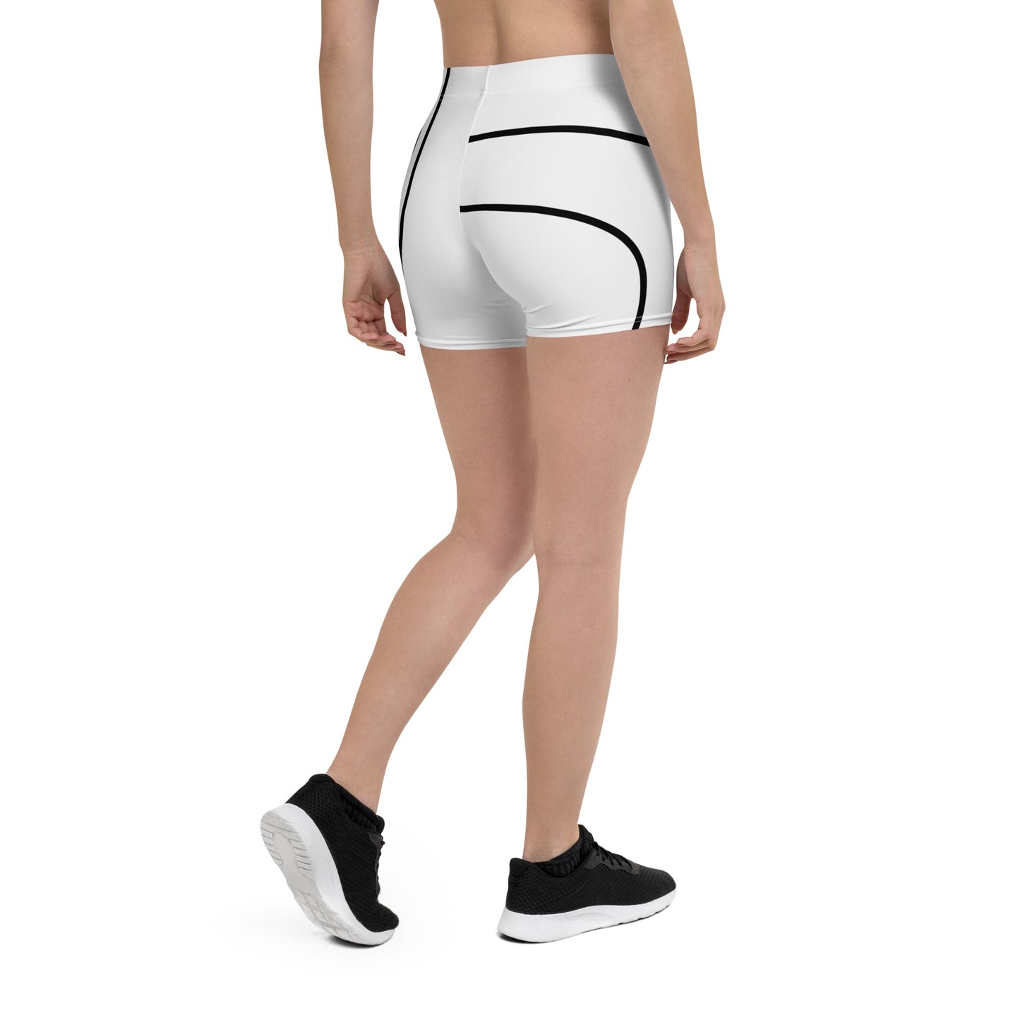 White Shorts with Black line