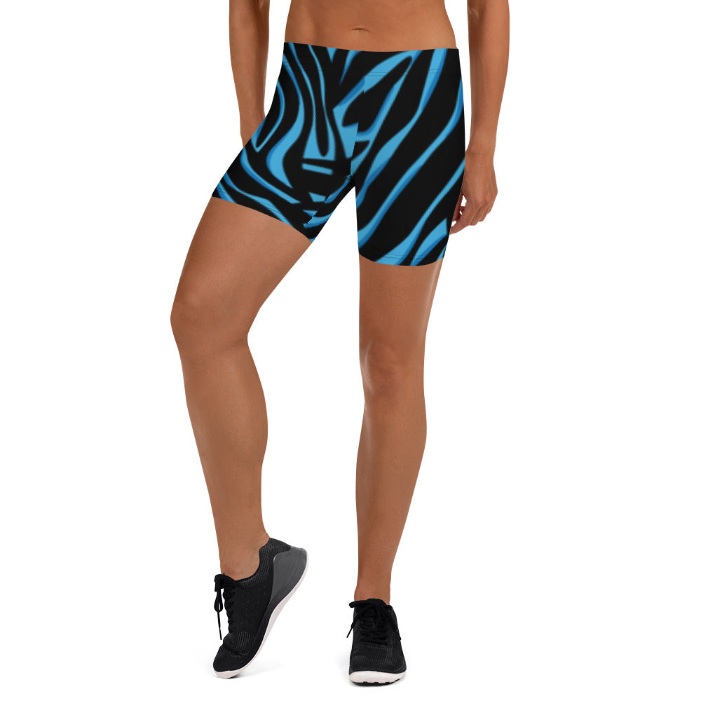 Zebra Print Shorts (Blue &Black)