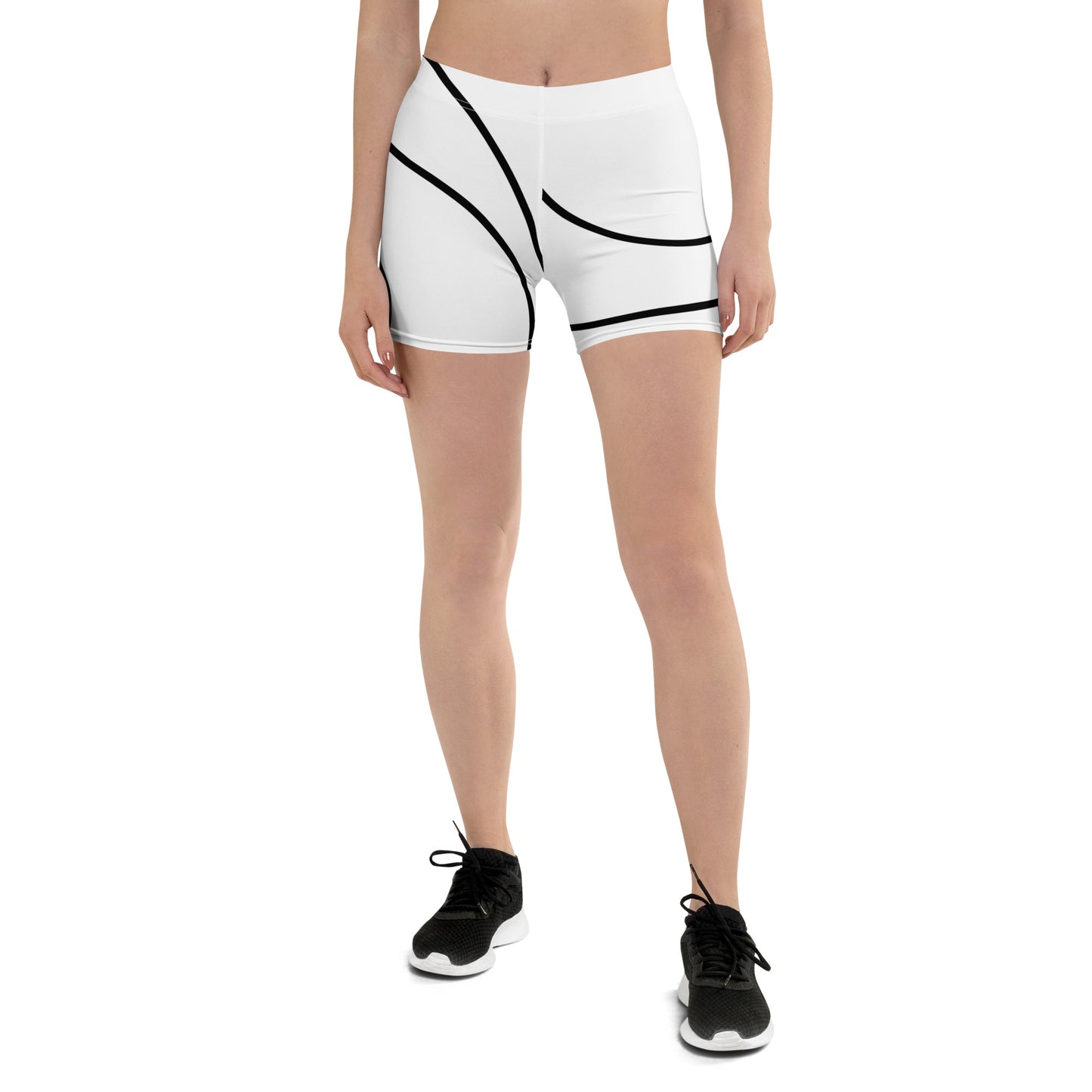 White Shorts with Black line