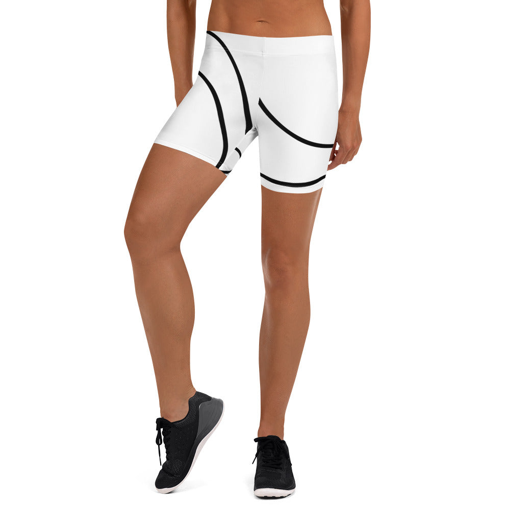 White Shorts with Black line