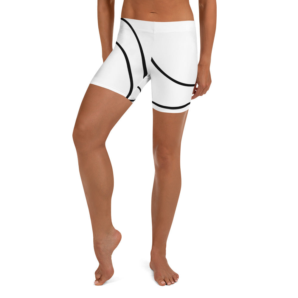 White Shorts with Black line