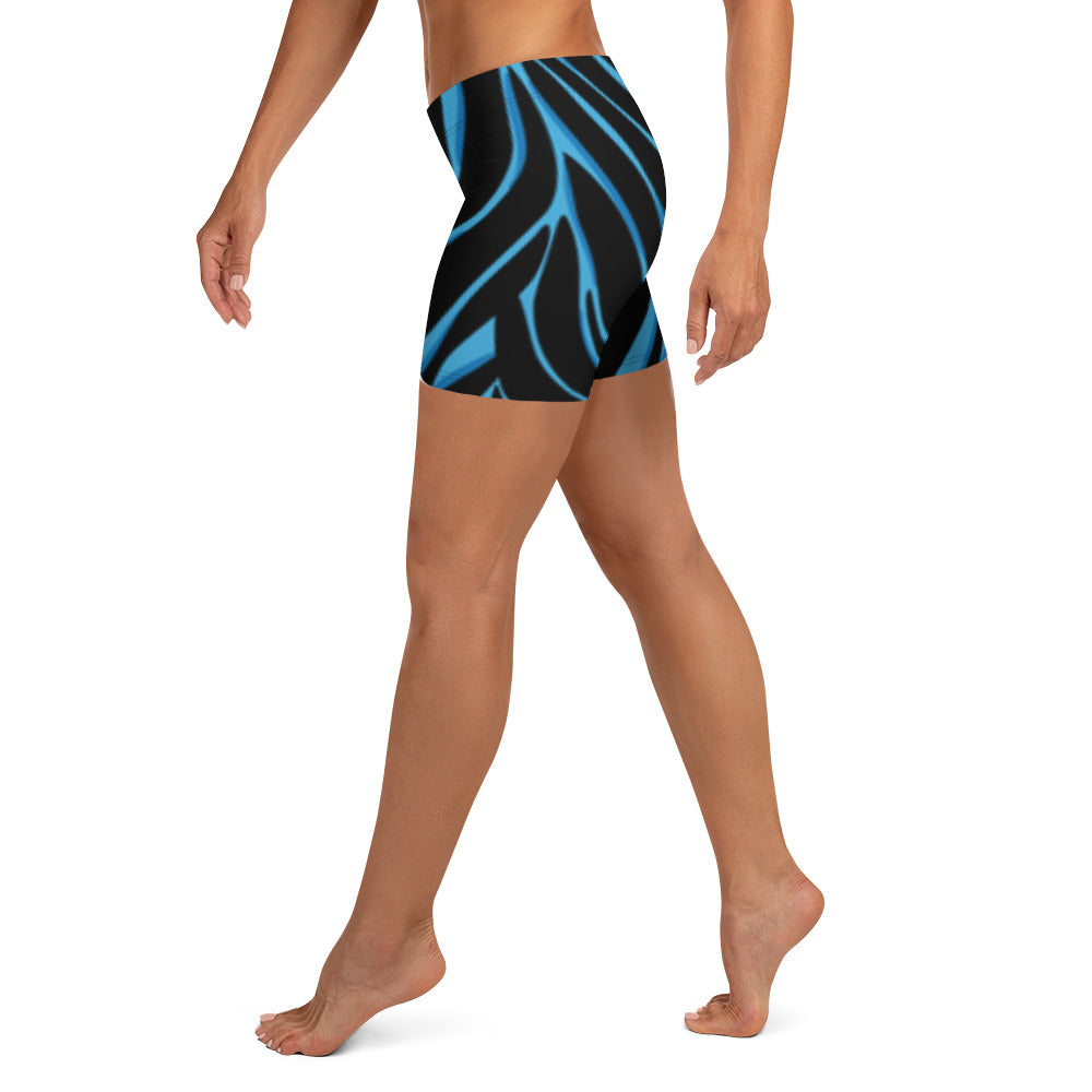 Zebra Print Shorts (Blue &Black)