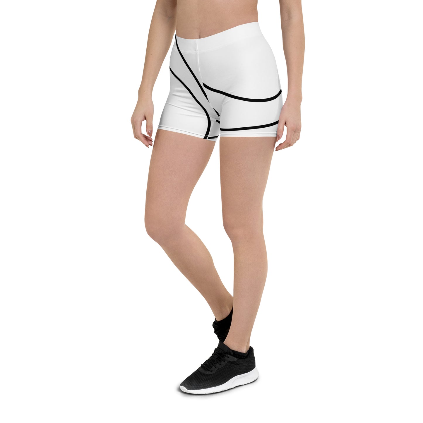 White Shorts with Black line