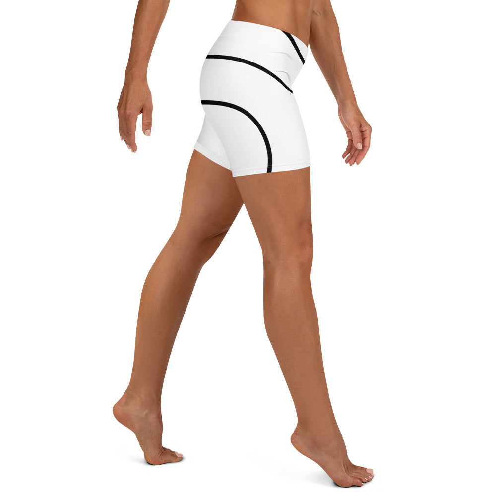 White Shorts with Black line