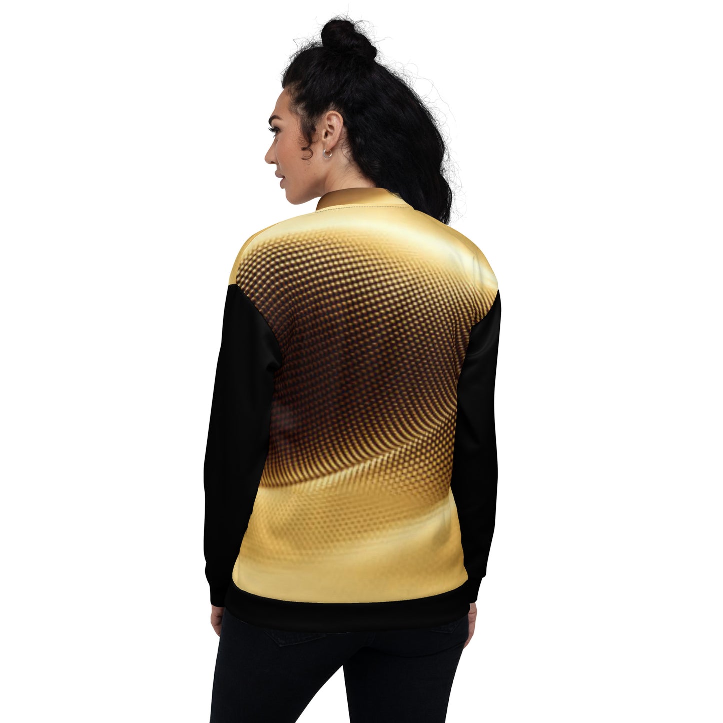 Gold and Black Bomber Jacket