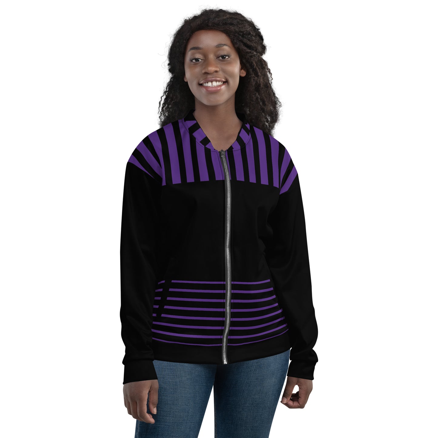 Bomber Jacket (purple/black)