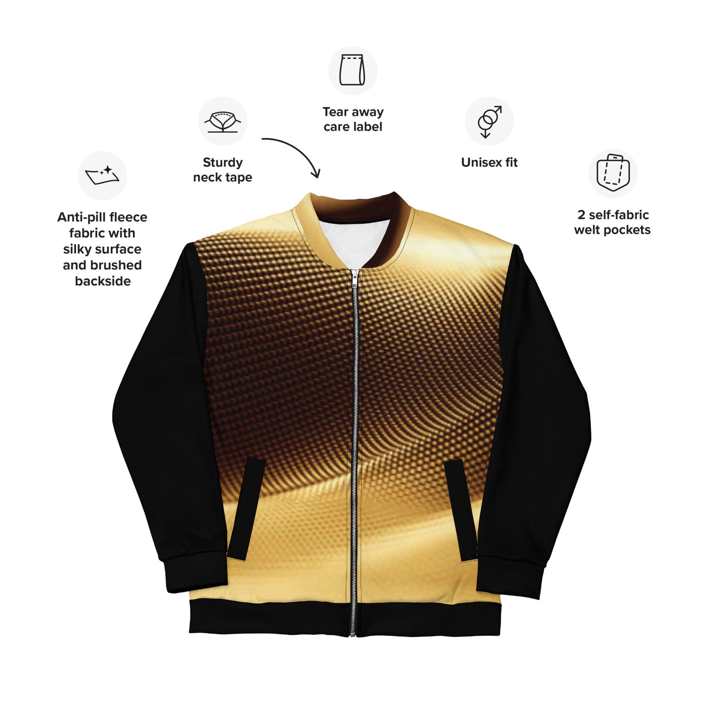 Gold and Black Bomber Jacket