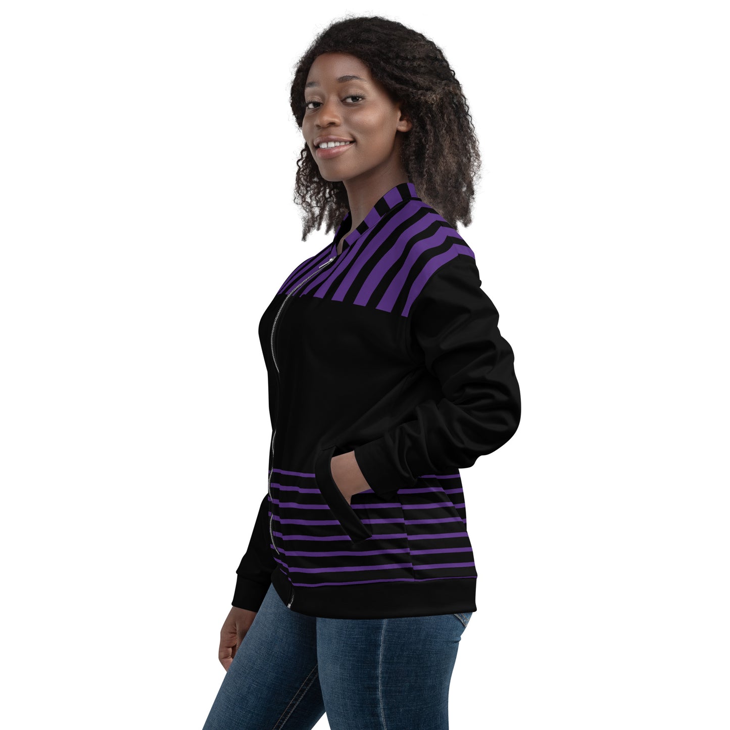 Bomber Jacket (purple/black)