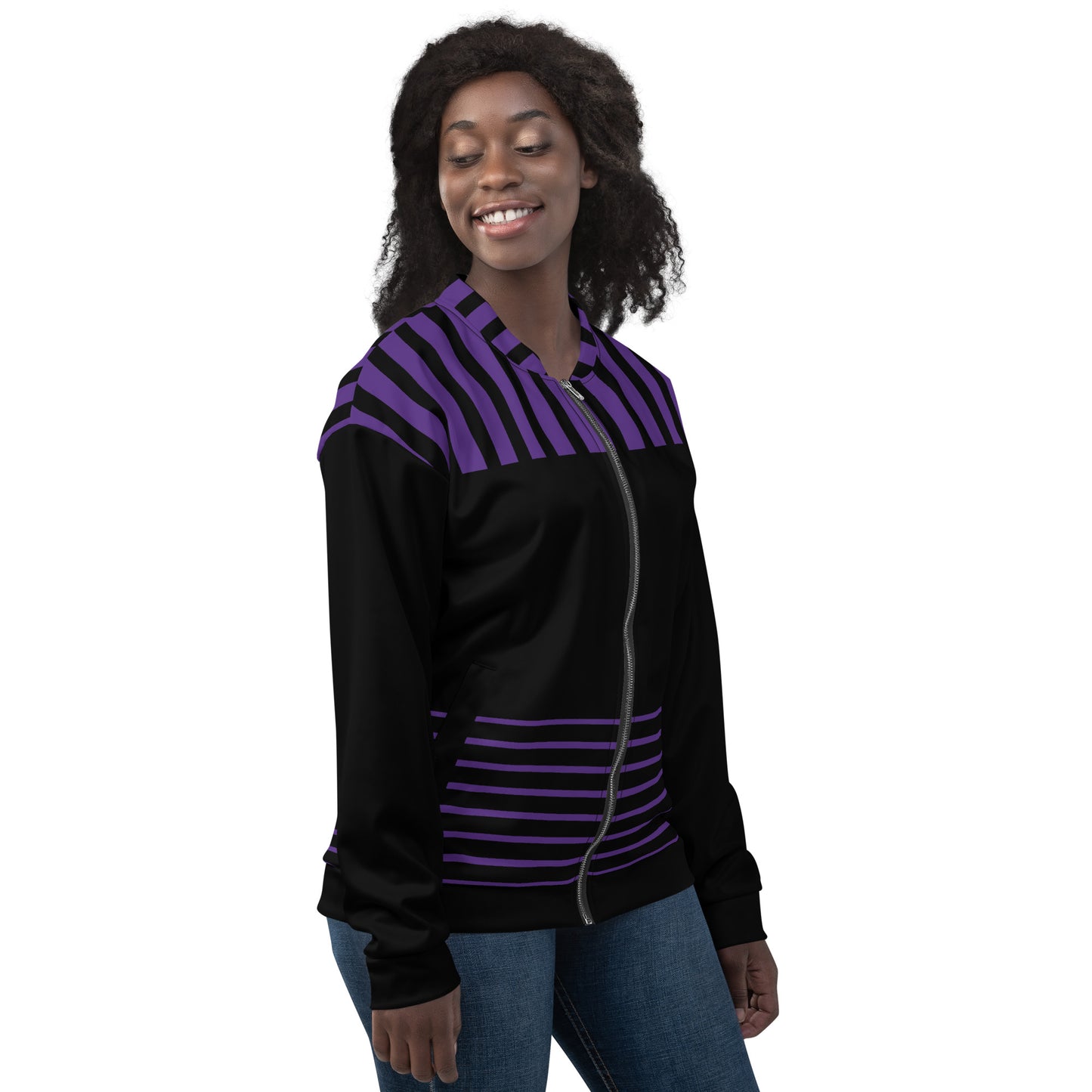 Bomber Jacket (purple/black)