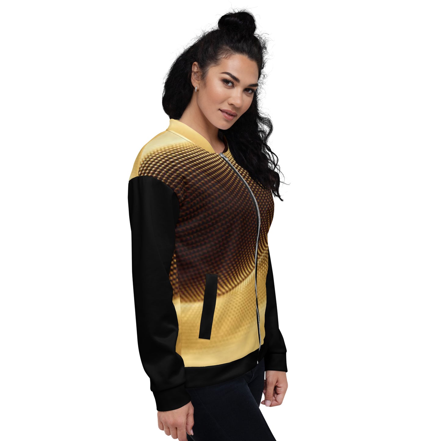 Gold and Black Bomber Jacket