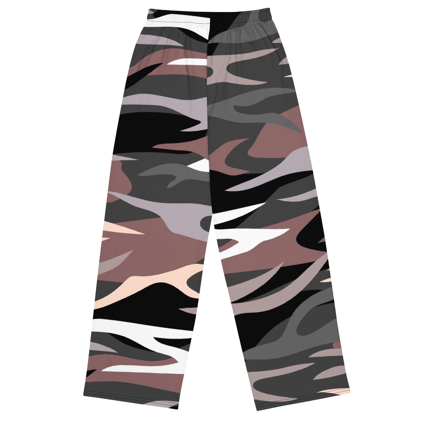 Camouflage print wide-leg pants