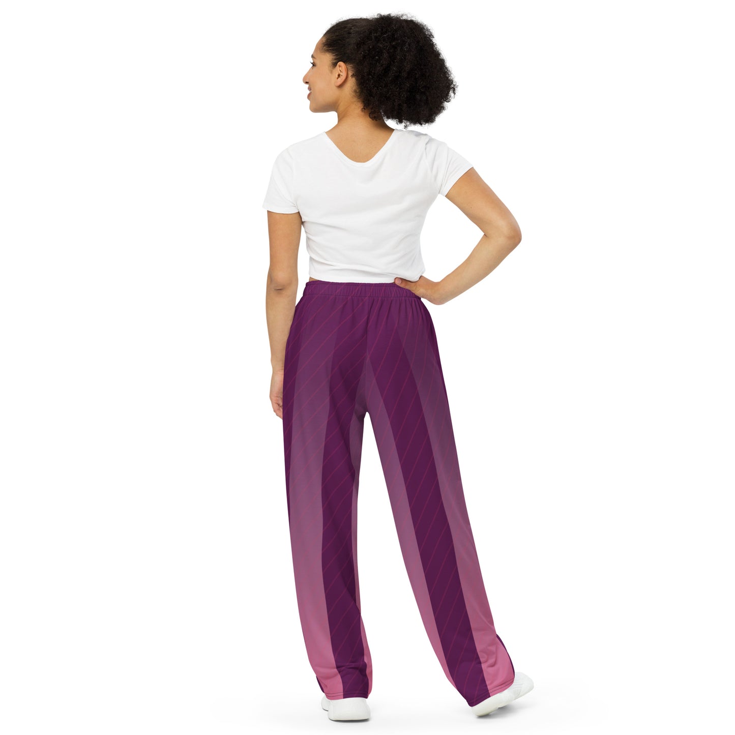 Purple wide-leg pants