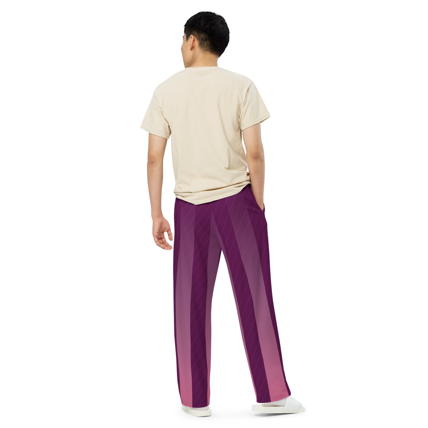 Purple wide-leg pants