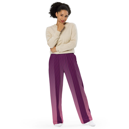 Purple wide-leg pants