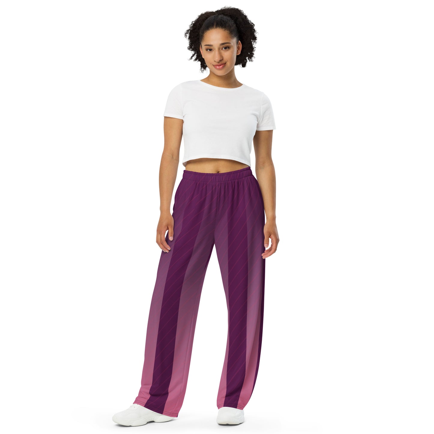 Purple wide-leg pants