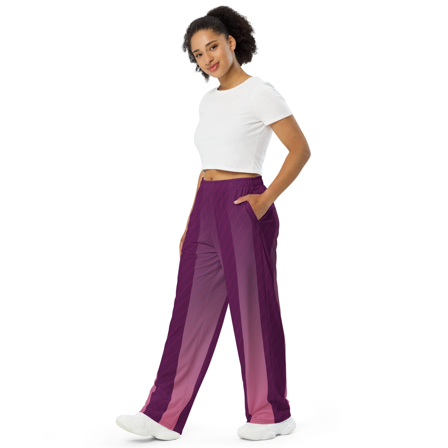 Purple wide-leg pants