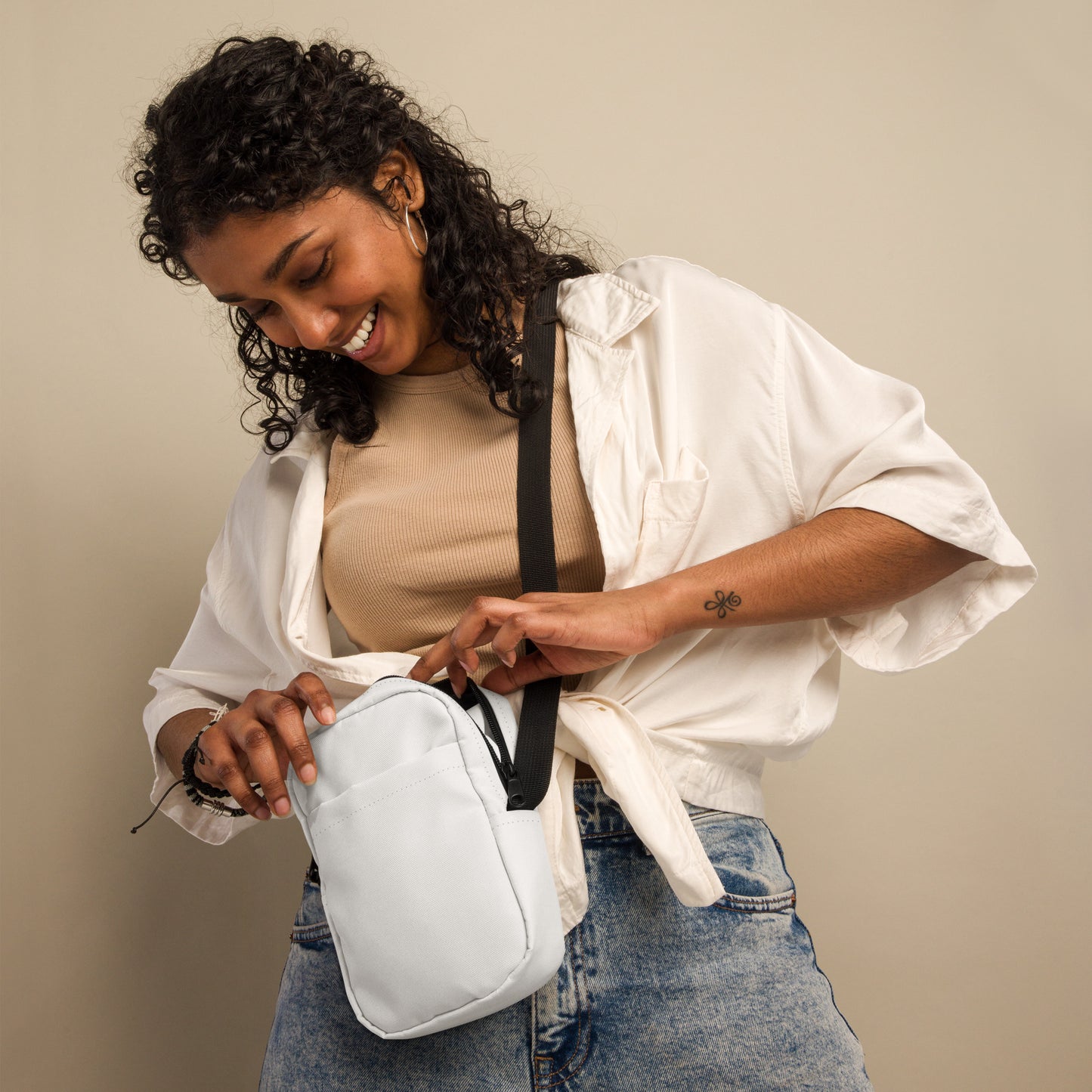 White Utility crossbody bag