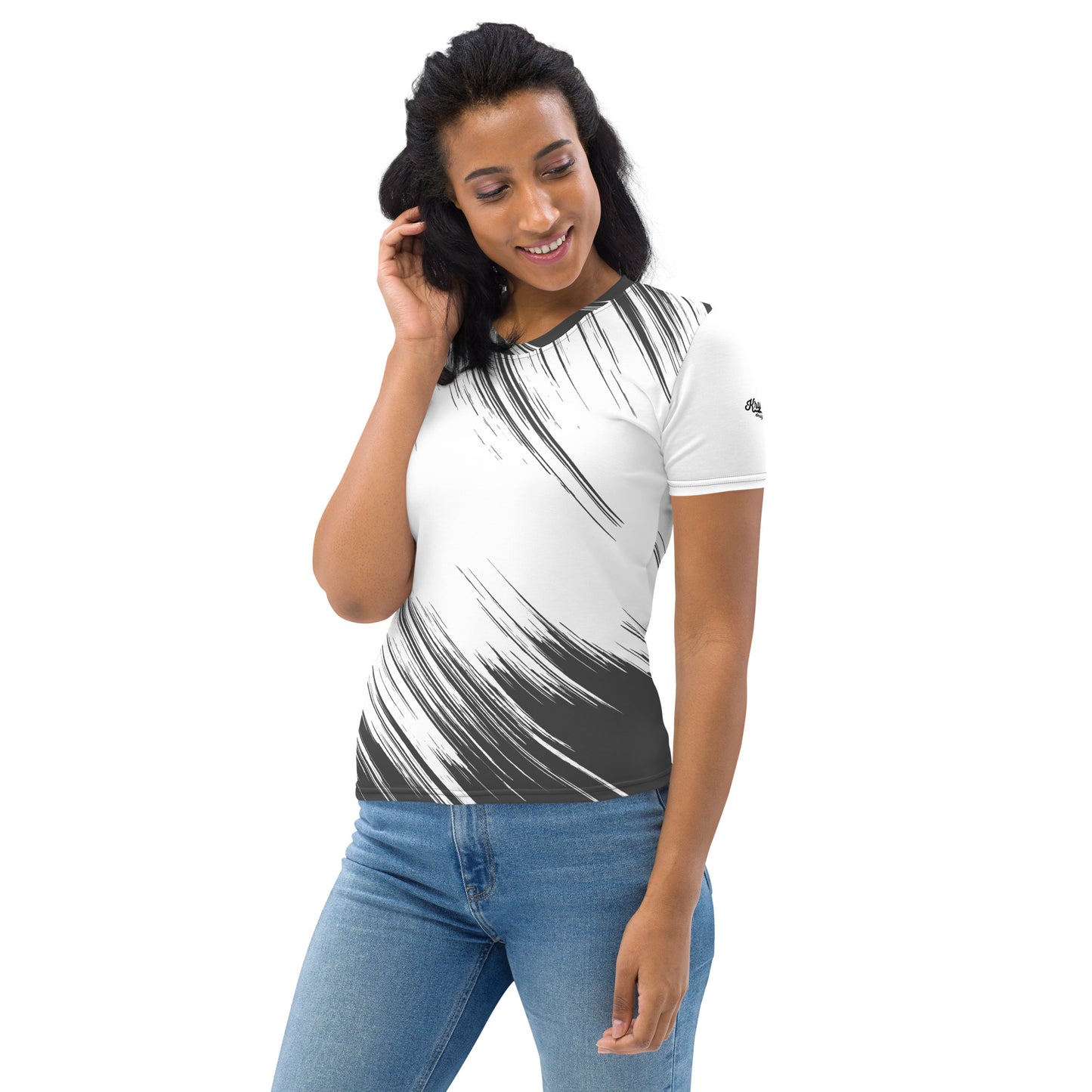 White and Black Women's T-shirt