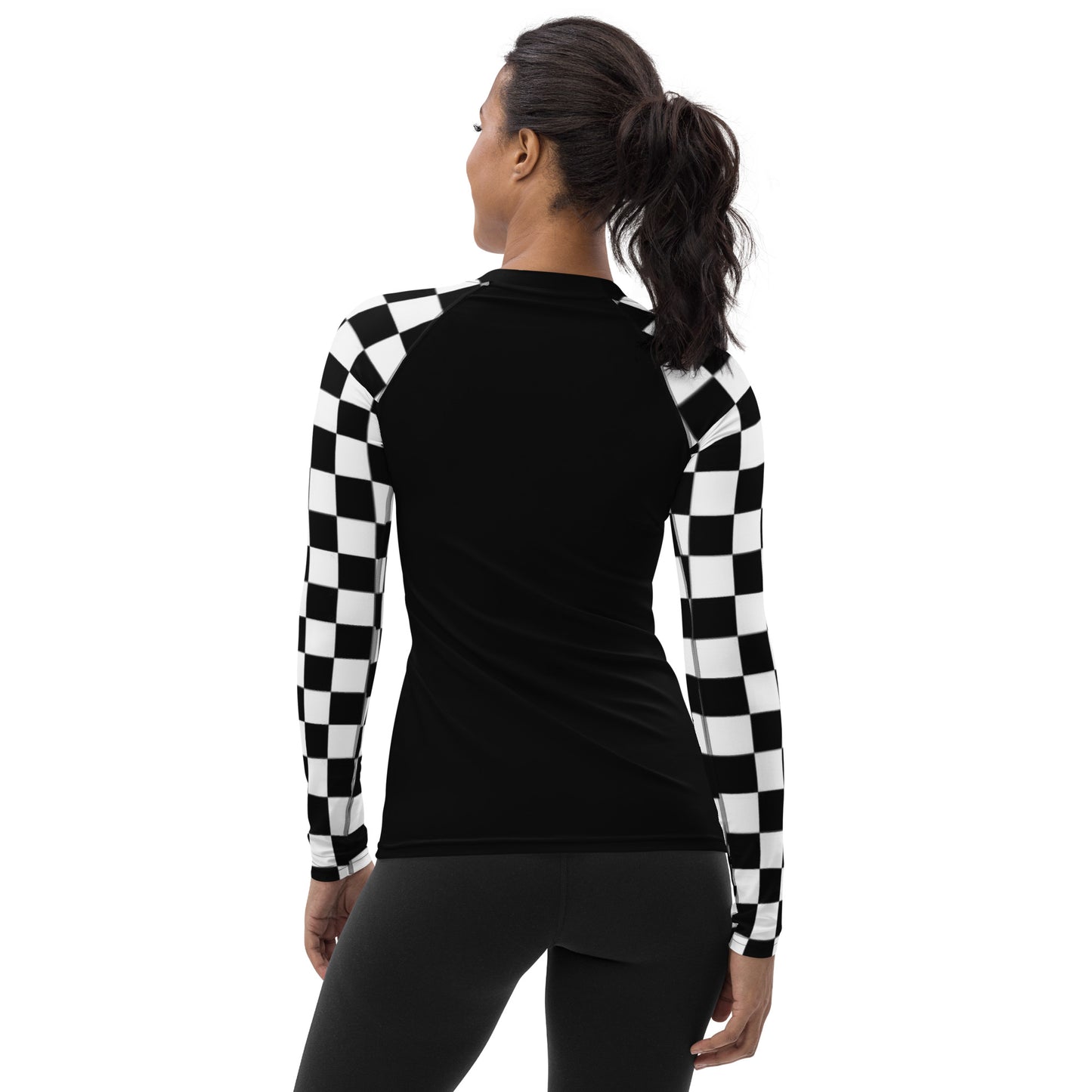 Women's Chequered Sleeve Rash Guard