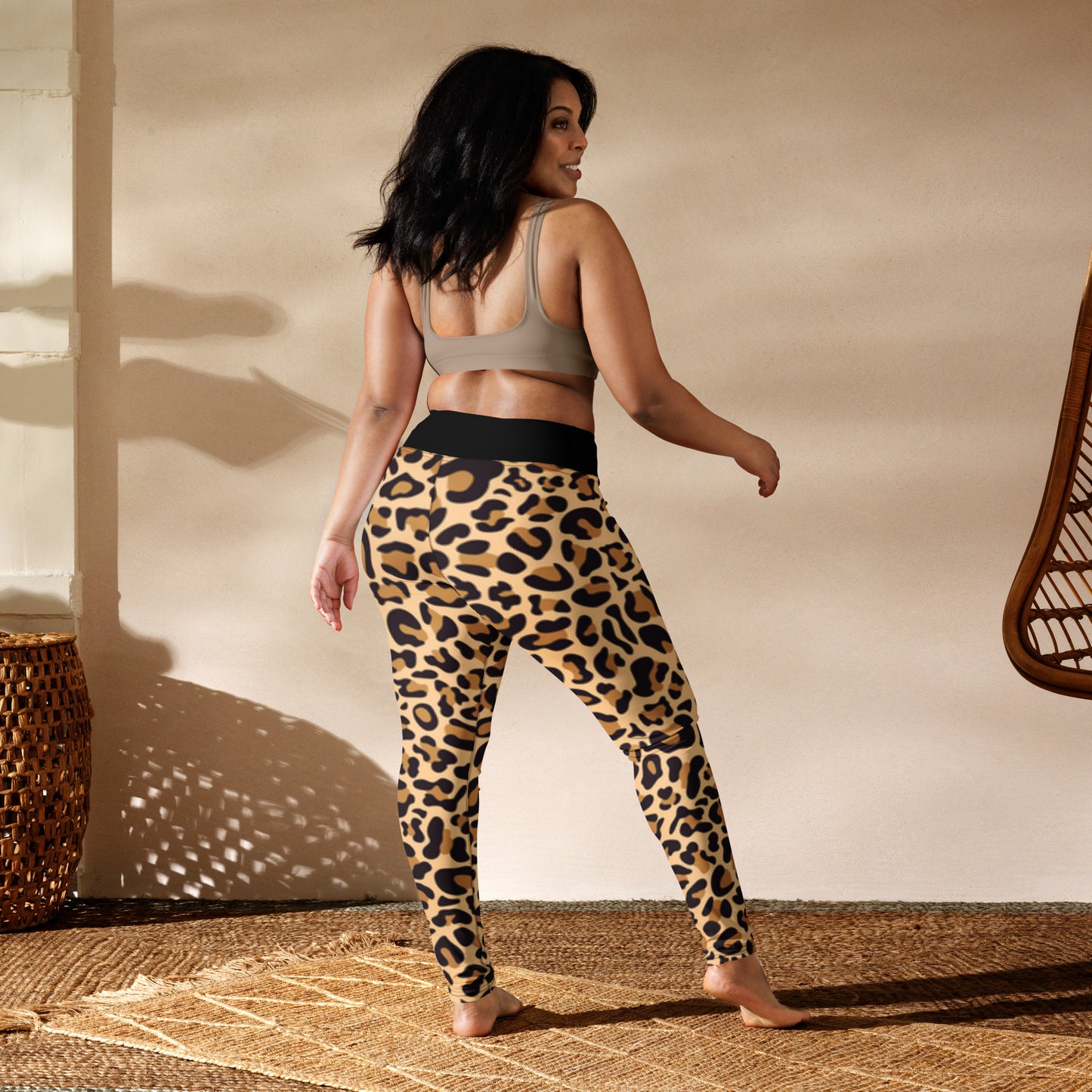 Leopard Raised Waist Yoga Leggings