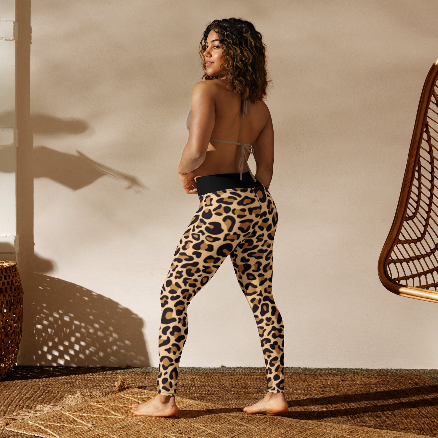 Leopard Raised Waist Yoga Leggings