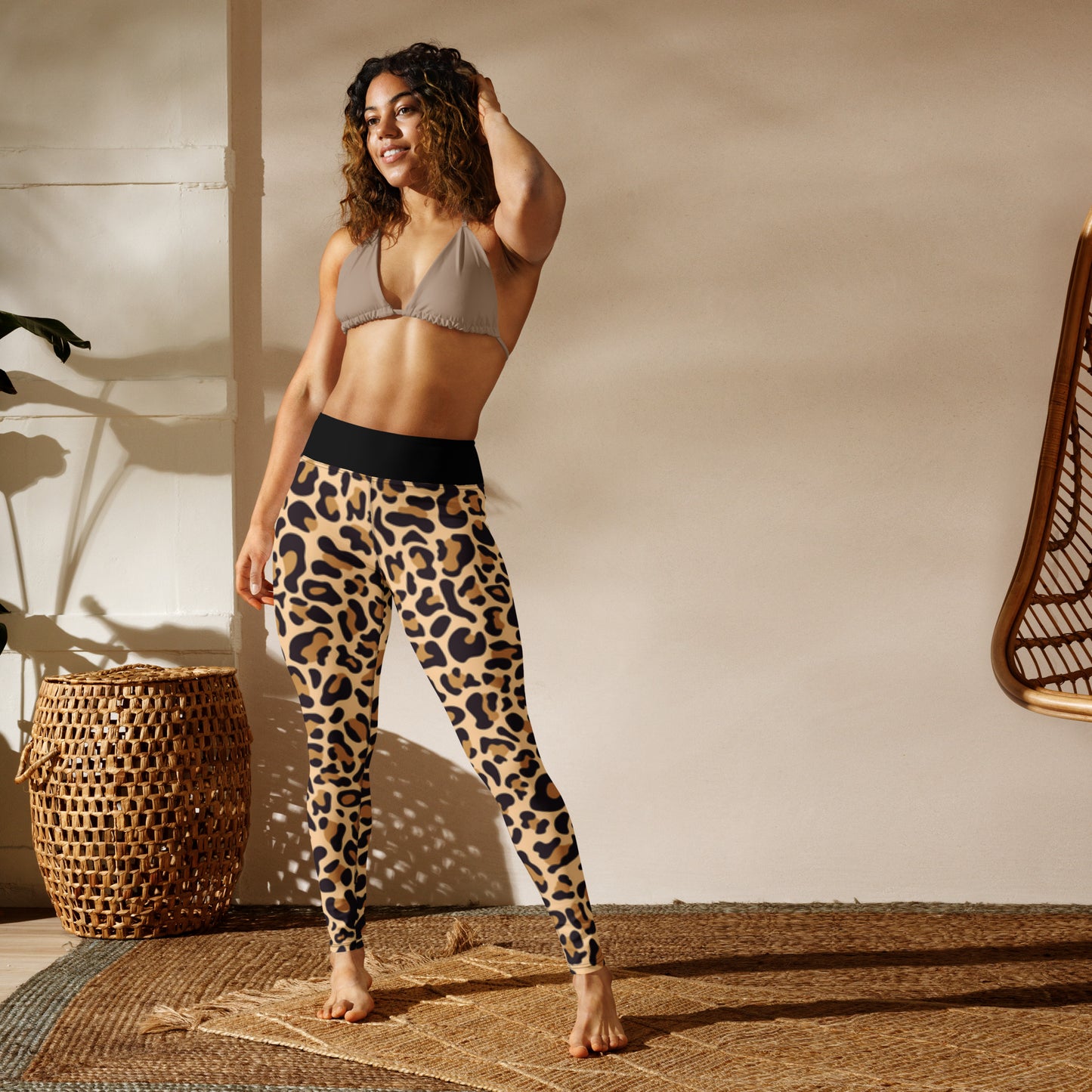 Leopard Raised Waist Yoga Leggings