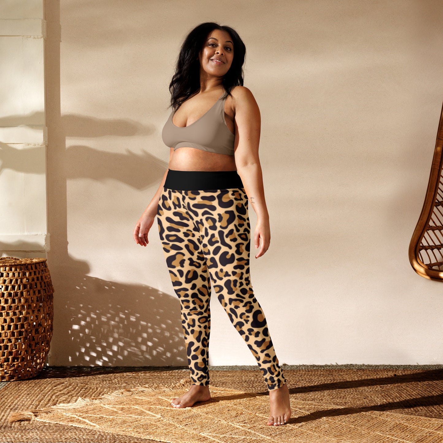 Leopard Raised Waist Yoga Leggings