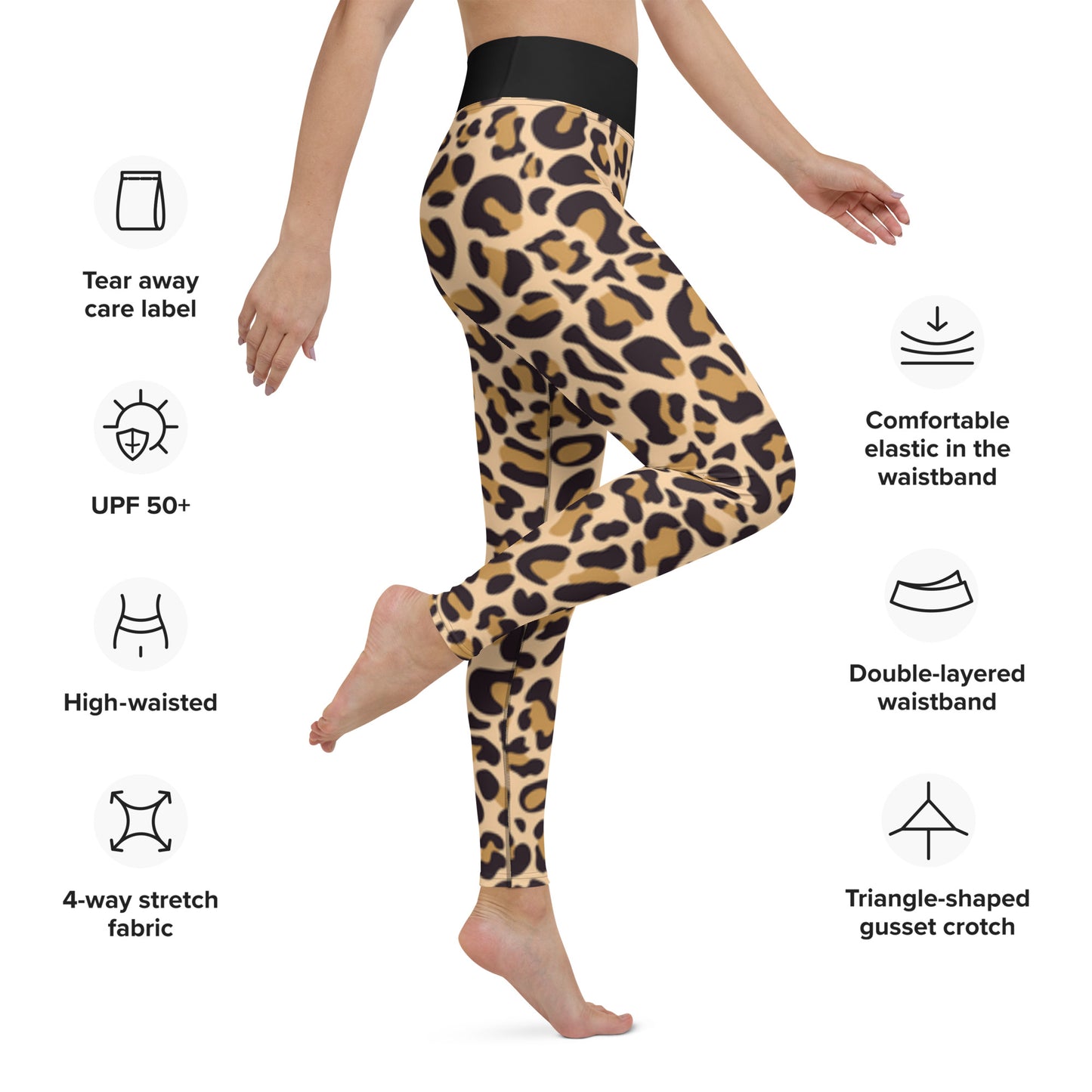 Leopard Raised Waist Yoga Leggings